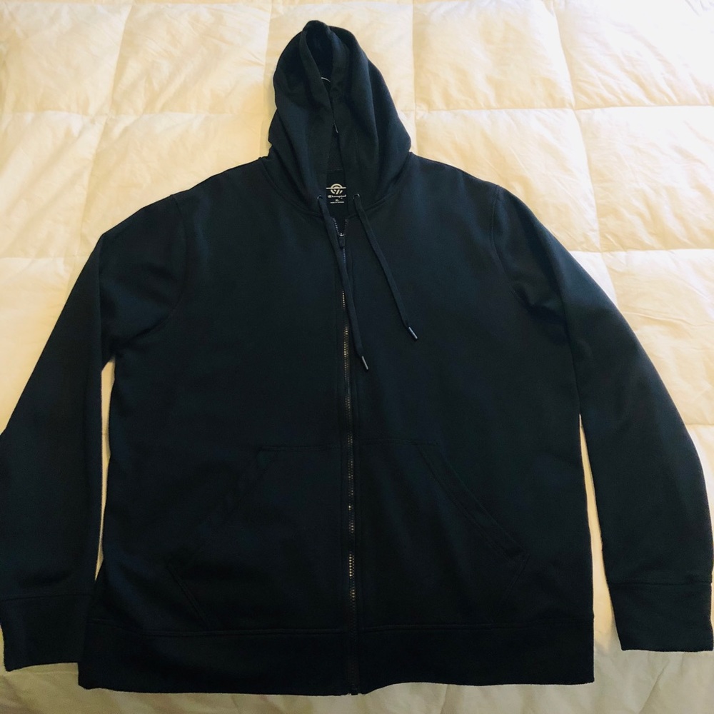 Champion zip-up hoodie.